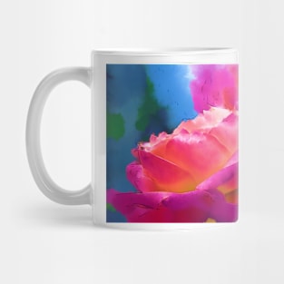 Soft Rose Bloom In Red and Purple Mug